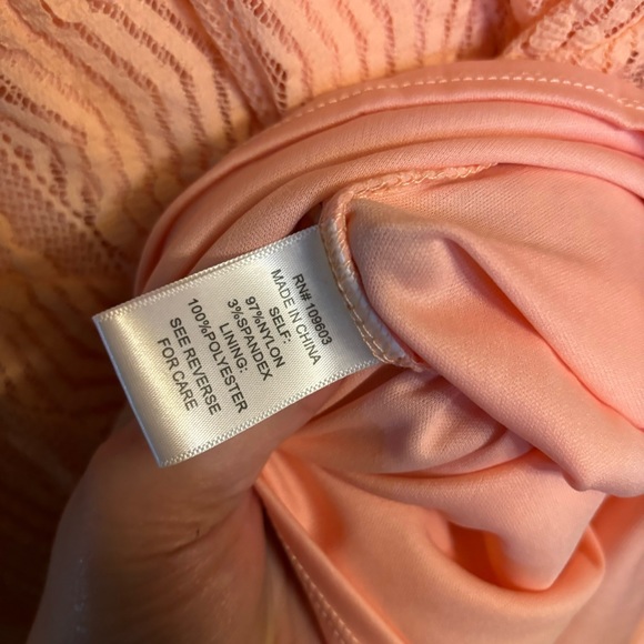 Rabbit Designs Fit and Flare Peach Dress 18 - Picture 5 of 7